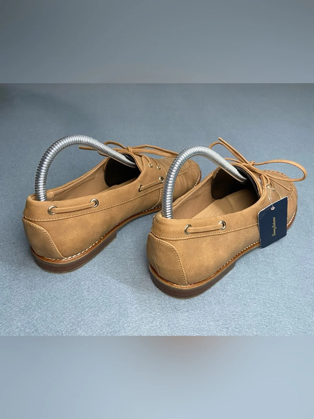Tommy Bahama Men's Tan Moc Toe Boat Shoes